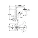 GROHE  Душевая система 160см с термостатом Vitalio Start (26556000) фото 2 Aquada.com.ua