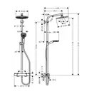 Душевая система с термостатом Hansgrohe Crometta S 240 1jet (цвет - хром) (26769000) фото 2 Aquada.com.ua
