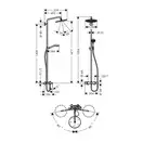 Душевая система с термостатом Hansgrohe Croma Select S Showerpipe 280 1jet (цвет - хром) (26792000) фото 2 Aquada.com.ua