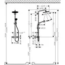 Душева система с термостатом Hansgrohe Croma Select S Showerpipe 280 1jet (цвет - матовая бронза) (26890140) фото 2 Aquada.com.ua