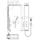 Душевая панель внешнего монтажа Hansgrohe Raindance Lift 180 2jet (цвет - матовый хром/хром) (27008000) фото 2 Aquada.com.ua