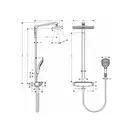 Душевая система с термостатом Hansgrohe Raindance S Showerpipe 360 1jet (цвет - хром/белый) (27112400) фото 3 Aquada.com.ua