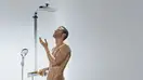 Душевая система с термостатом Hansgrohe Raindance E Showerpipe 300 2jet с ShowerTablet Select 300 (цвет - хром) (27126000) фото 3 Aquada.com.ua