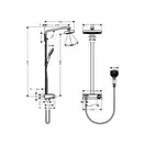 Душевая система с термостатом Hansgrohe Raindance E Showerpipe 300 2jet с ShowerTablet Select 300 (цвет - хром) (27126000) фото 4 Aquada.com.ua
