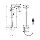 Душова система Hansgrohe Raindance Select E 300 3Jet з термостатом, хром (27127000)