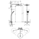 Душевая система с термостатом Hansgrohe Raindance Select S Showerpipe 300 2jet (цвет - хром) (27133000) фото 5 Aquada.com.ua