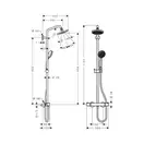 HANSGROHE Hansgrohe Душевая система с Термостатом Croma 160 Showerpipe (27135000) фото 4 Aquada.com.ua