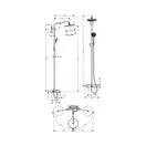 GROHE Душевая система с термостатом Hansgrohe Croma Showerpipe 220 1jet (цвет - хром) (27223000) фото 2 Aquada.com.ua