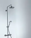 Душевая система с термостатом Hansgrohe Croma Select S Showerpipe 180 2jet (цвет - хром/белый) (27253400) фото 2 Aquada.com.ua