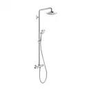 Душевая система с термостатом Hansgrohe Croma Select E Showerpipe 180 2jet (цвет - хром/белый) (27256400) фото 1 Aquada.com.ua