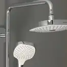 Hansgrohe Croma E Showerpipe Select 180 2jet, хром/белый (27256400)