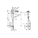 HANSGROHE Душевая система с термостатом Crometta 160 Showerpipe (27264400) фото 2 Aquada.com.ua