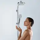 Душова система Hansgrohe Crometta 160 1jet Showerpipe зі змішувачем, білий / хром (27266400)