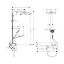 Душова система Hansgrohe Raindance E Showerpipe 300 1jet з термостатом, хром (27363000)