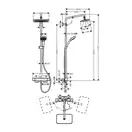 Душевая система с термостатом Hansgrohe Croma E (цвет - хром) (27630000) фото 2 Aquada.com.ua