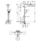 Душевая система с термостатом Hansgrohe Raindance Select S Showerpipe 240 1jet PowderRain (цвет - чёрный матовый) (27633670) фото 2 Aquada.com.ua