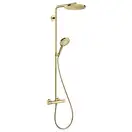 Душевая система с термостатом Hansgrohe Raindance Select S Showerpipe 240 1jet PowderRain (цвет - полированное золото) (27633990) фото 1 Aquada.com.ua