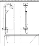 Душевая система Hansgrohe E Showerpipe 280 1jet для ванны, хром (27687000)