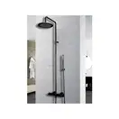 Душевая система с термостатом Paffoni Light (цвет - чёрный матовый) (ZCOL684LIQNO)
