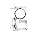 Зеркало косметическое Hansgrohe Axor Montreux (42090000) фото 2 Aquada.com.ua