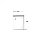 Зеркало с подсветкой Duravit 600 х 700 мм, без выключателя, алюминий (LM7835) фото 3 Aquada.com.ua