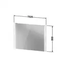 Зеркало с LED подсветкой Duravit XViu 102 х 4 х h80 см, версия "sensor" (XV70330B2B2) фото 5 Aquada.com.ua