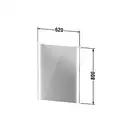 Зеркало с LED подсветкой Duravit XViu 62 х 4 х h80 см, версия "icon" (XV70410B1B1) фото 5 Aquada.com.ua