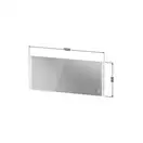 Зеркало с LED подсветкой Duravit XViu 182 х 4 х h80 см, версия "icon" (XV70480B2B2) фото 4 Aquada.com.ua