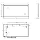 Дзеркало Qtap Mideya 1400х700 QT2078141470140W