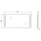 Дзеркало Qtap Mideya 1200х600 QT20783502W