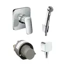 Набор для гигиенического душа (бидетка) Hansgrohe Logis (цвет - хром) (129704111) фото 1 Aquada.com.ua