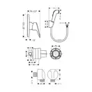 HANSGROHE  Набор скрытого монтажа с гигиенической лейкой Logis  (3В111219) фото 2 Aquada.com.ua