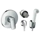 Набор смесителей для гигиенического душа Hansgrohe (цвет - хром/белый) (3А151218) фото 1 Aquada.com.ua