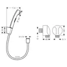 Набор скрытого монтажа с гигиенической лейкой Hansgrohe Logis (цвет - хром) (3B111219 (20180007)) фото 2 Aquada.com.ua