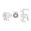 Набор скрытого монтажа с гигиенической лейкой Hansgrohe Logis (цвет - хром) (3B111219 (20180007)) фото 3 Aquada.com.ua