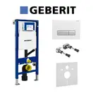 Инсталляция Geberit Duofix (3-в-1) в комплекте с клавишей Sigma 40 (функция поглащения запахов), белый/мат/алюминий (111.370.00.5+156.050.00.1+111.815.00.1+115.600.KQ.1) фото 1 Aquada.com.ua