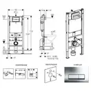 Инсталляция Geberit Duofix 458.178.21.1 (4-в-1) комплект (клавиша хром) + Гигиенический душ Paffoni Tweet Square Mix (цвет - хром) (458.178.21.1+ZDUP112CR) фото 2 Aquada.com.ua