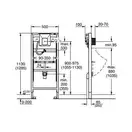 Grohe Rapid SL Інсталяція для пісуара, 1.13/1.30 м (38786001)