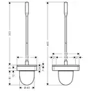 Ёршик подвесной Axor Universal Accessories, матовый никель/стекло белое, матовое (42835820) фото 2 Aquada.com.ua