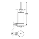 Ёршик подвесной Grohe Selection, тёмный графит, матовый/стекло матовое (41076AL0) фото 2 Aquada.com.ua