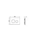 Лицевая панель Tece loop modular Стекло, серо-голубой Alape 9 240 677 (9240677) фото 2 Aquada.com.ua