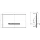 Клавиша смыва Villeroy & Boch ViConnect стекло Glass Glossy White (922160RE) фото 2 Aquada.com.ua