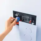 GEBERIT система очистки воздуха DuoFresh с ручным срабат-ем и контейнером для картриджа DuoFresh, для смыв. бачка скрыт. монтажа Sigma 12, хром (115.051.21.1) фото 4 Aquada.com.ua