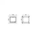 Монтажная рамка для установки стеклянных панелей Teceloop modular на уровне стены Черная 9 240 647 (9240647) фото 2 Aquada.com.ua
