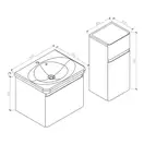 Тумба с раковиной Devit Fly 640 x 500 x 510 мм белый глянец (0020120W) фото 4 Aquada.com.ua