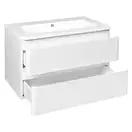 Тумба с раковиной Devit Fly 800 x 480 x 520 мм, белый глянец (0021120W) фото 2 Aquada.com.ua