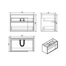 Тумба с раковиной 80 см Devit City, белый (0021160W) фото 4 Aquada.com.ua