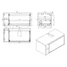 Тумба с раковиной 100 см Devit Up, светлый дуб/чёрный матовый (0122120L) фото 2 Aquada.com.ua