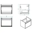 Тумба с раковиной 60 см Devit Up, белый (0W20120W) фото 2 Aquada.com.ua