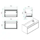Тумба с раковиной 80 см Devit Up, белый (0W21120W) фото 2 Aquada.com.ua